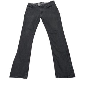 Volcom Solver Jeans Mens 34x30 Straight Leg Distress Gray Denim Y2K Skate Grunge